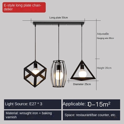Nordic Three Head Restaurant Chandelier Modern Simple Creative Macaron Bar Table Lamp Chandelier