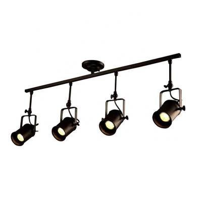 Retro American Track Light Chandelier Home Decorative Spotlight Living Room E27 Ceiling Lighting Pendant