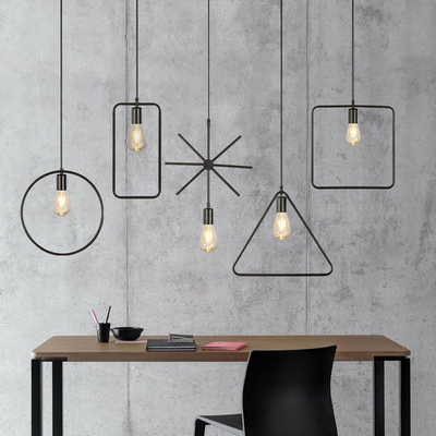 Modern Design Retro Iron Hanging Light Loft Industrial Pendant Lamp For Restaurant