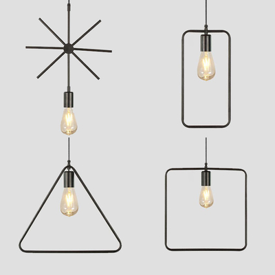 Modern Design Retro Iron Hanging Light Loft Industrial Pendant Lamp For Restaurant