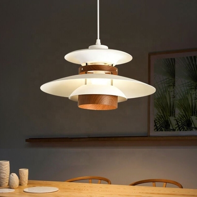 Modern Aluminum Metal Pendant Lamp Nordic Indoor Decorative White Light Chandelier