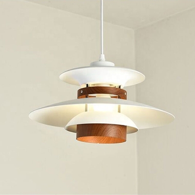 Modern Aluminum Metal Pendant Lamp Nordic Indoor Decorative White Light Chandelier