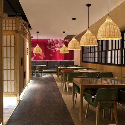 600mm Bamboo Lantern Fixture Rattan Pendant Light Lampshade Bedroom Restaurant Big Chandelier