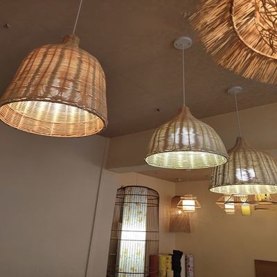600mm Bamboo Lantern Fixture Rattan Pendant Light Lampshade Bedroom Restaurant Big Chandelier
