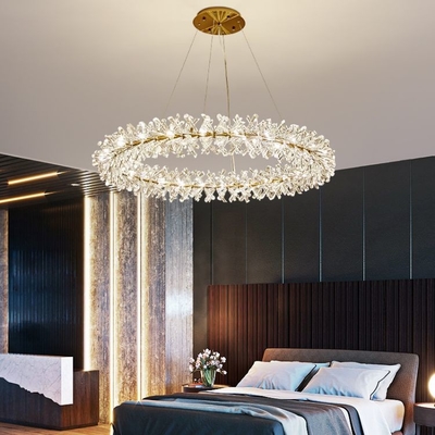 Modern Ceiling Nordic Crystal Lighting 60CM Circle Rings G4 LED Chandelier