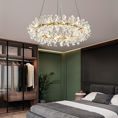 Modern Ceiling Nordic Crystal Lighting 60CM Circle Rings G4 LED Chandelier