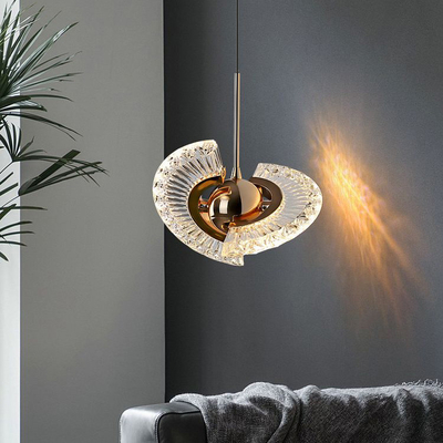 Modern Rotatable Bedroom Bedside LED Hanging Pendant Light Kitchen Small Crystal Lamp Chandeliers
