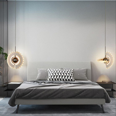 Modern Rotatable Bedroom Bedside LED Hanging Pendant Light Kitchen Small Crystal Lamp Chandeliers