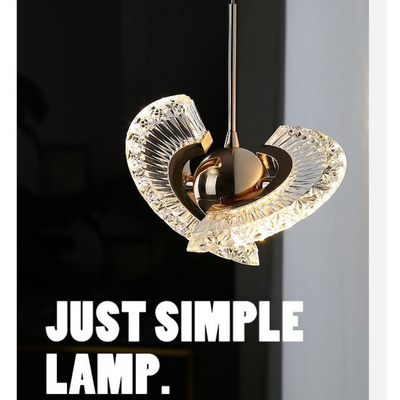 Modern Rotatable Bedroom Bedside LED Hanging Pendant Light Kitchen Small Crystal Lamp Chandeliers
