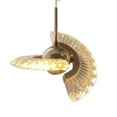 Modern Rotatable Bedroom Bedside LED Hanging Pendant Light Kitchen Small Crystal Lamp Chandeliers