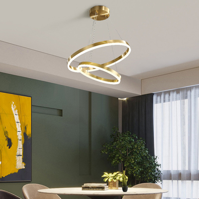 large copper lighting hotel luxury post modern antique brass ceiling pendant lights With remote control