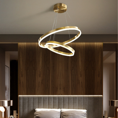 large copper lighting hotel luxury post modern antique brass ceiling pendant lights With remote control