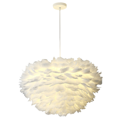 Bedroom chandelier warm romantic creative princess lighting Feather chandelier