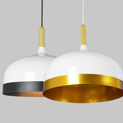 Creative personality solid aluminum+wood cafe modern chandelier