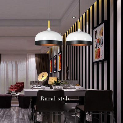 Creative personality solid aluminum+wood cafe modern chandelier