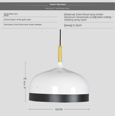 Creative personality solid aluminum+wood cafe modern chandelier