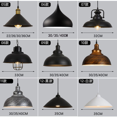 Lamps wholesale American retro industrial style restaurant bar cafe black wrought iron chandelier