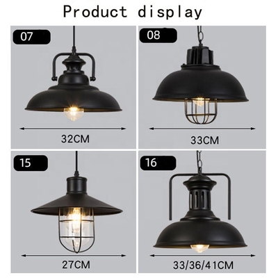 Hot Sales Factory Wholesale Vintage Retro Lighting Black Metal Material Iron Lighting Chandelier