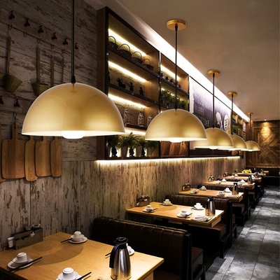 Vintage Round Shaped Chandelier Golden Iron Industrial Loft Drop Light Chandelier For Restaurant Bar Home