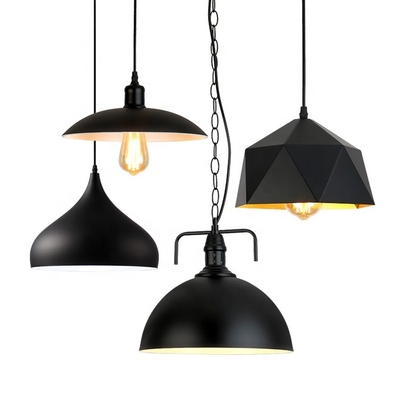 Custom Hotel Project Simple Modern Light Led Black Iron Drop Light Indoor Chandelier