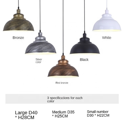 Retro Customized Color Industrial Chandelier Attic Pendant Hanging Lamp E27 For Home Kitchen Bar Lighting Decor