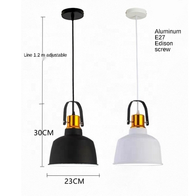 2021 Industrial 12W Aluminum Vintage Retro Ceiling Chandelier Black Led Hanging Light For Restaurant Bar Lighting