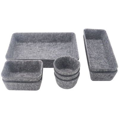 wholesale integrated fashion portable felt bedside caddy felt drawer organizer box for table