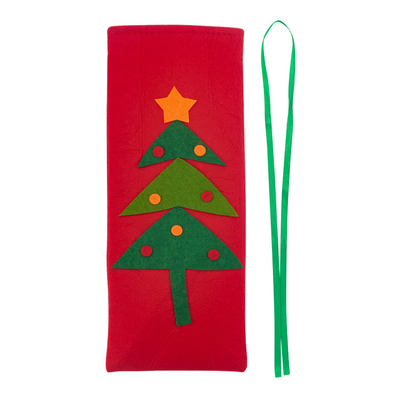 Popular Felt Christmas Single Bottle Carrier Bag Wine Cover Decoration