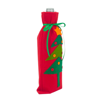 Popular Felt Christmas Single Bottle Carrier Bag Wine Cover Decoration