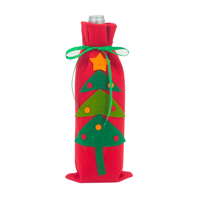 Popular Felt Christmas Single Bottle Carrier Bag Wine Cover Decoration