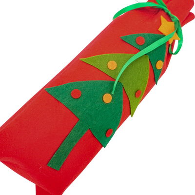 Popular Felt Christmas Single Bottle Carrier Bag Wine Cover Decoration