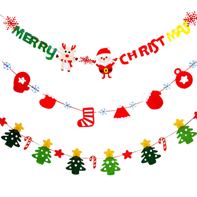 2mm Thickness Felt Banner For Christmas Party Decoration