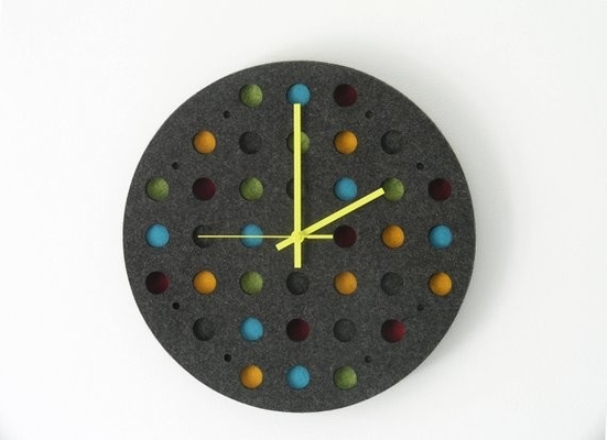 Felt Round Laser Logo Large Wall Clocks Home Decoration Products 12mm Sheet