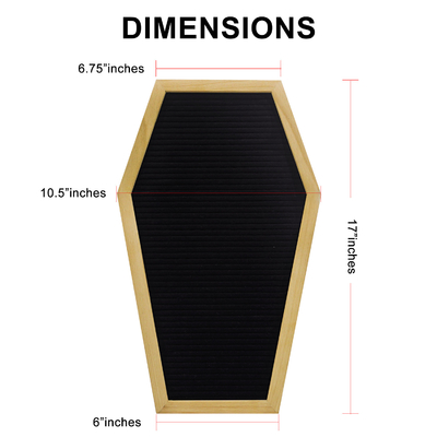 Amazon hot selling new release Oak wood Coffin Letter Board double sided board with wooden stand