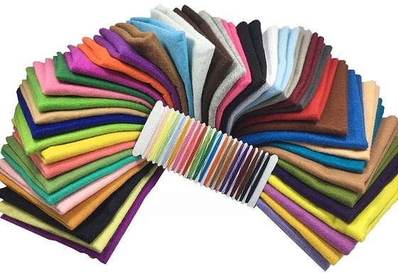Color Non Woven Polyester Felt Fabric Roll 10 - 200gsm