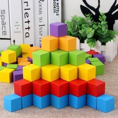 Hot-selling Well-designed Cube Board Game Wooden Block Wood Crafts Block For Children