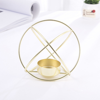 Wholesale candle holder gold Golden lantern shape candle stand wedding candlestick