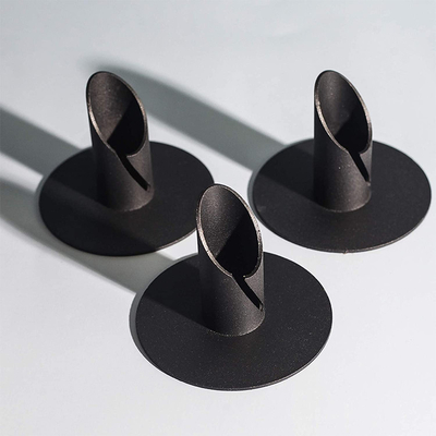 High Quality Material Black Candle Holder Decoration Metal Candle Holder