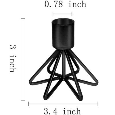 Creative Modeling Black Candlestick Table Decorations Metal Candle Holder