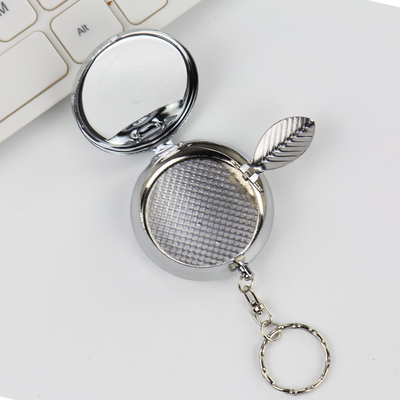 Portable Custom Round Ashtray Keychain Creative Stainless Steel
