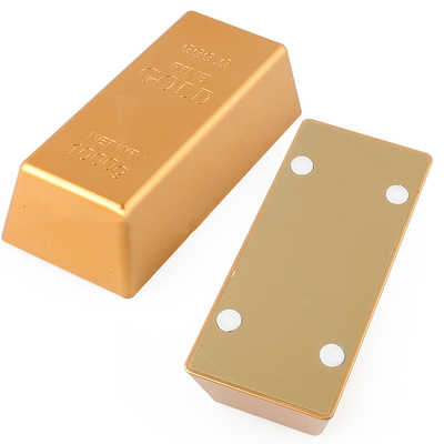 Fine Paper Weight Game Fancy Party Table Decor Plastic Gold Bullion Bar For Kids Toy Gift