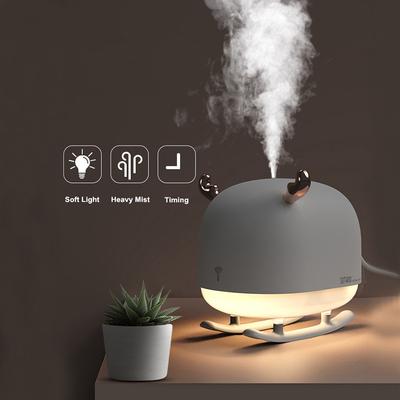 260ML Sleigh Deer Ultrasonic Air Humidifier Aroma Essential Oil Diffuser for Home Car USB Fogger Mist Maker with LED Nig