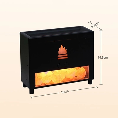 Simulation Closet 3D Flame Aromatherapy Salt Stone Air Humidifier USB Essential oil Diffuser for Home Room Fragrance