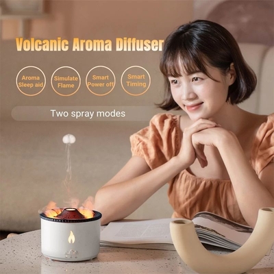 New Upgrade Simulation Blue Flame Volcano Aromatherapy Diffuser 360ml Jellyfish Mist Air Humidifier for Home Office Spa