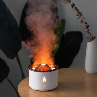 New Upgrade Simulation Blue Flame Volcano Aromatherapy Diffuser 360ml Jellyfish Mist Air Humidifier for Home Office Spa