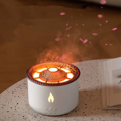 New Upgrade Simulation Blue Flame Volcano Aromatherapy Diffuser 360ml Jellyfish Mist Air Humidifier for Home Office Spa