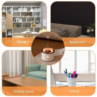 New Upgrade Simulation Blue Flame Volcano Aromatherapy Diffuser 360ml Jellyfish Mist Air Humidifier for Home Office Spa