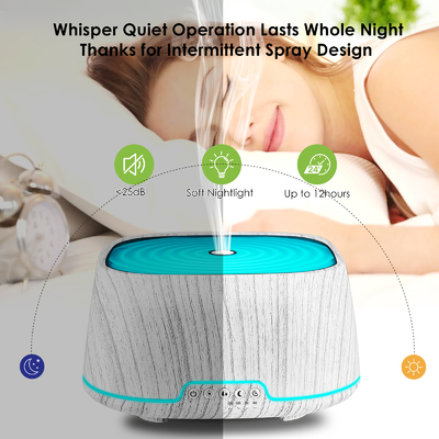 Drop Shipping New Design Electric Aroma Diffuser Wood Grain Ultrasonic Essential Oil Diffusers 7C Light For Home Bedroom