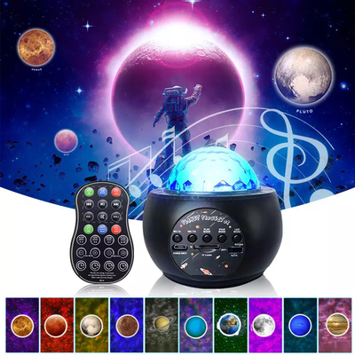 HD 10 Planets Music Projector Lamp Romantic Nebula Starry Bedside Atmosphere Lamp Wireless Speaker With Remote Control