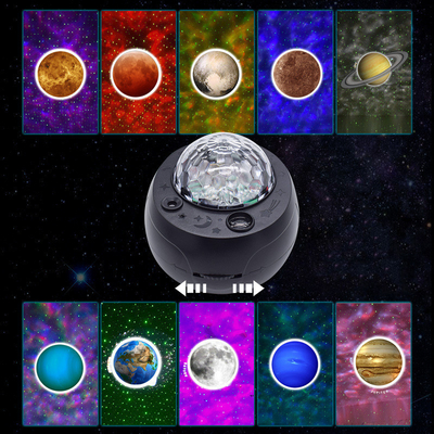 HD 10 Planets Music Projector Lamp Romantic Nebula Starry Bedside Atmosphere Lamp Wireless Speaker With Remote Control
